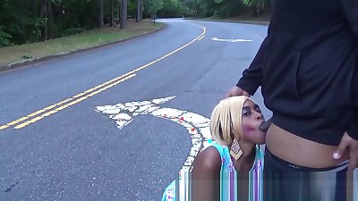 Blonde Young Ebony In Street Blowjob Sloppy Head By Msnovember POV Risky Public