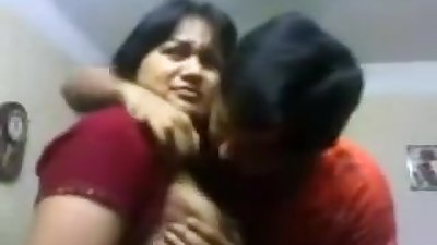 Indian Bhabi n Devar At Home Giving A Kiss & titties engulf