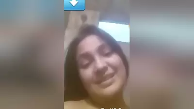 Today Exclusive-hot Look Desi Girl Mitali Showing Her Boob And Pussy On Video Call 3