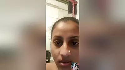 Today Exclusive-desi Girl Shows Her Boobs And Pussy To Lover On Vc