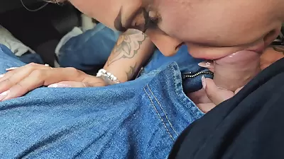 Public Blowjob In Car. She Wanted My Cum In Her Mouth!
