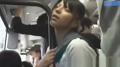 Japanese On Public Bus Getting Her Pussy Wet