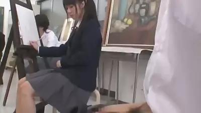 Crazy Japanese chick Nozomi Aiuchi, Satomi Kirihara, Arisa Nakano in Exotic College/Gakuseifuku JAV clip