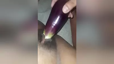 Rosni Is Fingering &amp; Inserting Brinjal In Her Hot Pussy