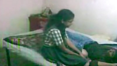 Cute nerdy glassed indian girl makes a sextape
