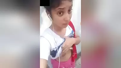 Today Exclusive- Desi Girl Showing Her Boobs And Pussy Fingerring On Video Call 2