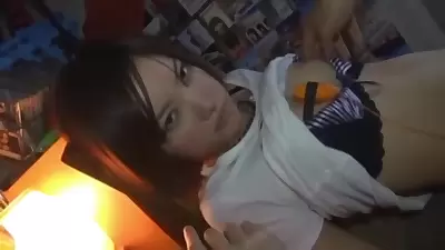 Japanese college girl get fuck with her jeans 5