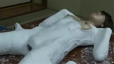 Asian teen 18+ mummification in plaster
