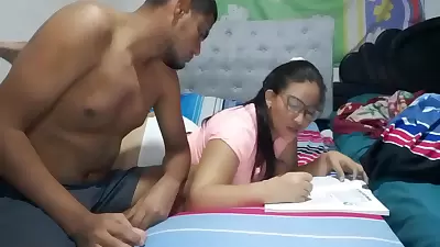 Stepfather Helps His Stepdaughters Big Ass With Her Homework And Ends In A Good Fuck