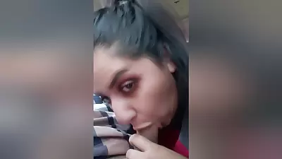 Today Exclusive- Super Sexy Look Nri Girl Gives Nice Blowjob On Car