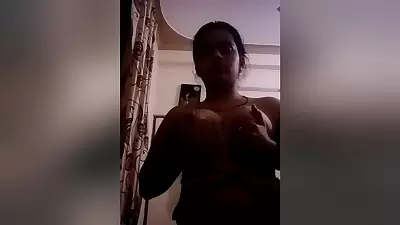 Sexy Desi Girl Showing Her Boobs To Lover On Video Call 2