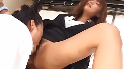 Betty Lin, horny Asian teacher gets a pussy licking in class