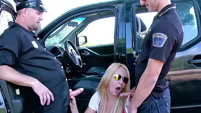 Hot Blonde Milf Tamara Dix Fucked Hard By Two Police Officers