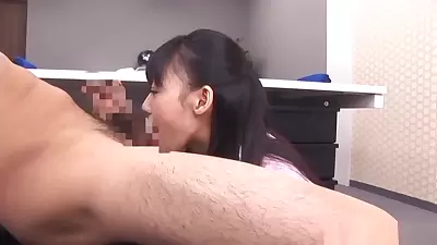 Asian office lady is a hot milf getting banged on a desk