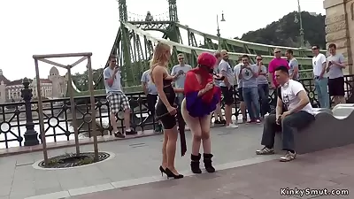 Proxy Paige In Redhead Slut Gets Gangbang In Public