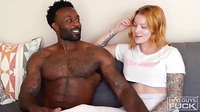 Redhead Chick Banged By Muscular Black Dude