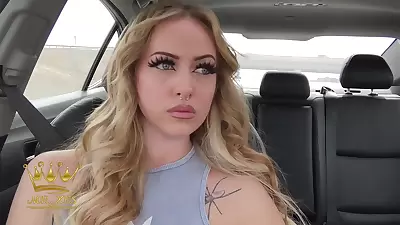 Jade Jaxx - First Time Ever Giving Road Head Right Before Her Audition