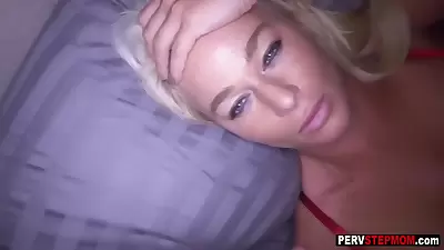Nasty Stepson Woke Up His Busty Milf With His Cock