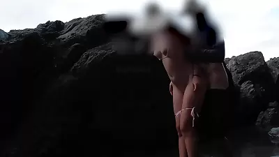 Outdoor Sex Amateur Couple Fucking On The Beach With Sexy Bikini And Woman With Perfect Body