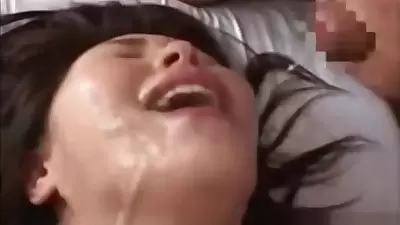 Japanese pregnant milf takes a gangbang bukkake