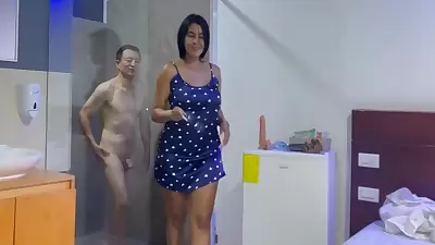 This Is Homemade Threesome Youll Ever See - The Two Horny Stepdaughters Fucking Their Perverted Old Stepdad