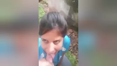 Desi Girl Outdoor Blowjob And Bf Cum On Her Face