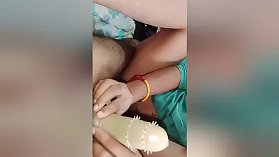 Desi Indian Bhabhi Dotted Condom Sex