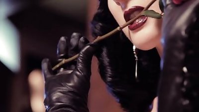 Erotique - Dita von teese - long leather gloves - glamour