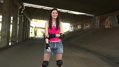 Girl On Roller Skates Has Sex For Money