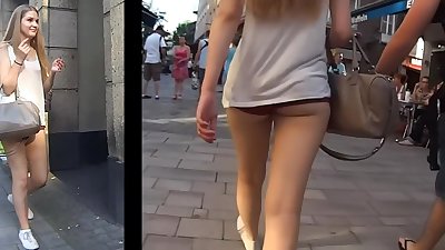 Tight Shorts Show Off Her Ass