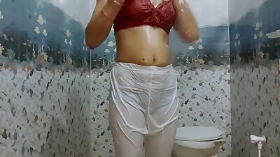 Indian Mom Bathing In Open White Legis Make Me Feel Better - Hot Mother And Hot Mommy
