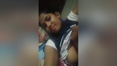 Today Exclusive- Cute Desi Girl Blowjob And Showing Her Boobs 2