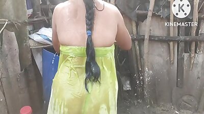Antha Yadav Hot Outside Bath Full Topless