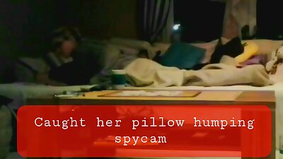 Caught wife pillow humping real spy masturbating