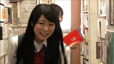 Nerdy Japanese babe is spending a lot of time in the library, while having casual sex adventures