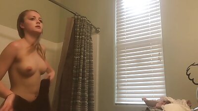 sexy girl, nice tits showers