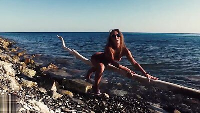 Russian Girl Sasha Bikeyeva - &amp;nbsp Stunning nudist teases on camera, gets fucked and sucks a tourist on the beach
