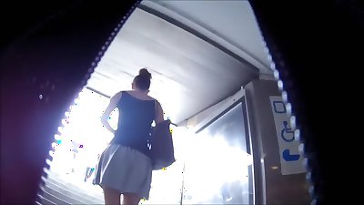 Amatur porn video shows me filming an upskirt clip