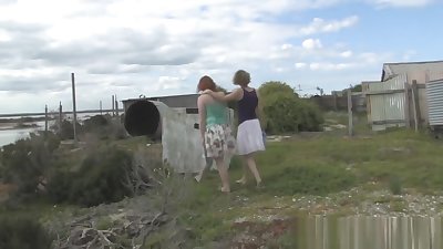 Girls Out West - Hairy lesbians mutual fingering