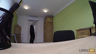 LOAN4K. Rich miss gets on her knees and blows dick of bank manager