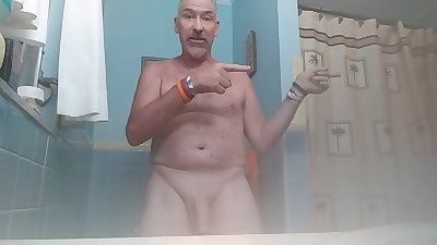 Danrun spurts his cum all over bathroom counter